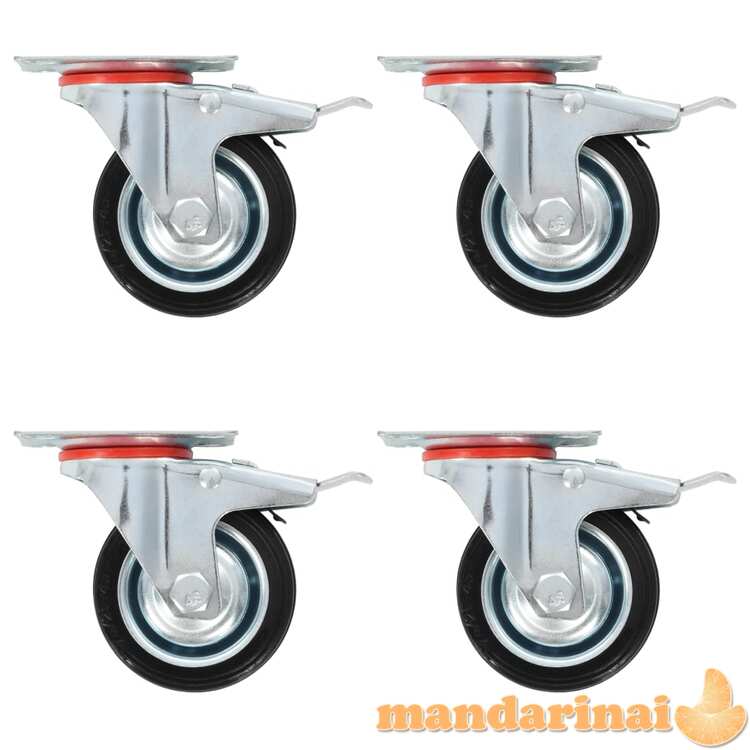 Pasukami ratukai su dvigubais stabdžiais, 4 vnt., 75 mm