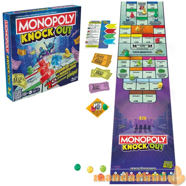 MONOPOLY Žaidimas „Monopolis: Knockout“ (lietuvių k.)