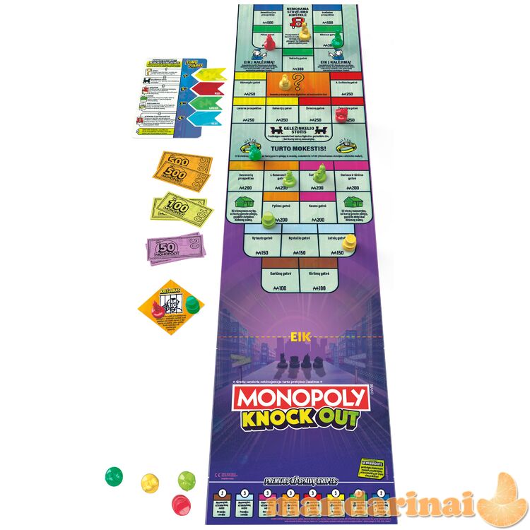 MONOPOLY Žaidimas „Monopolis: Knockout“ (lietuvių k.)