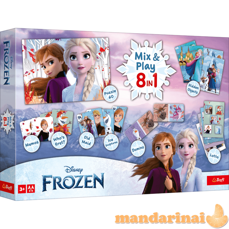 TREFL FROZEN 8in1 Mix&play stalo žaidimų rinkinys