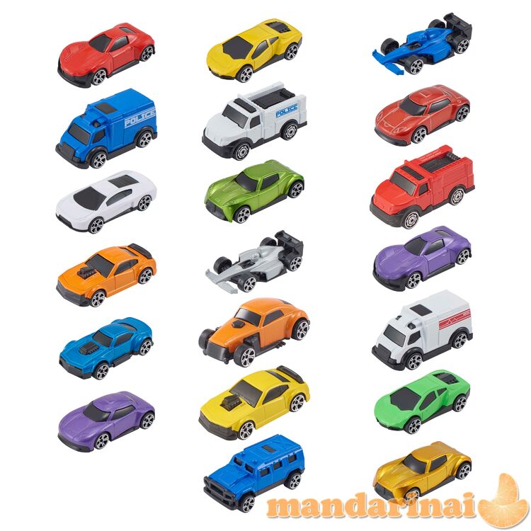 TEAMSTERZ Gatvės automobilių rinkinys, 7 CM, 20 vnt.