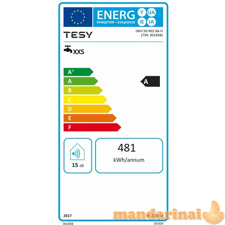 Momentinis elektrinis vandens šildytuvas TESY 5kW BAH (voniai)