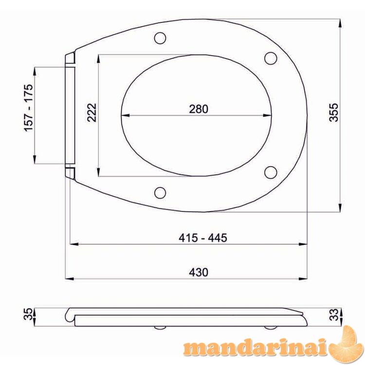 Klozeto dangtis MA-012A