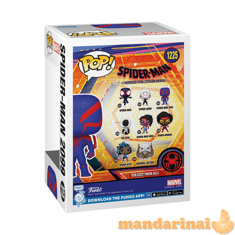 FUNKO POP! Vinilinė figūrėlė: Across the Spider-Verse -Spider-Man 2099, 9,5 cm