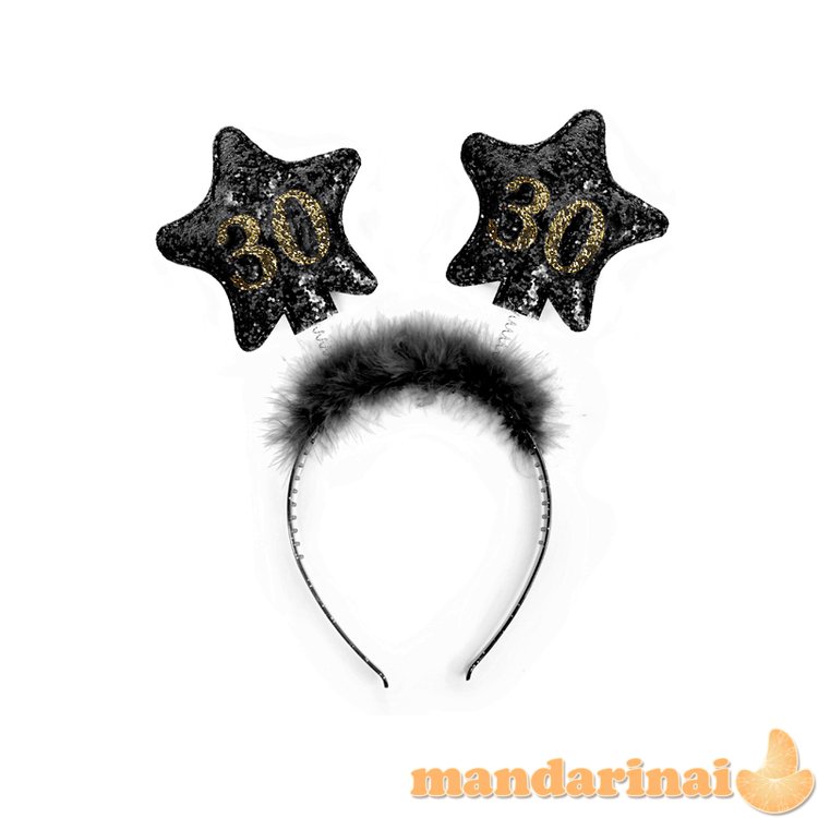 Headband with stars 30, black