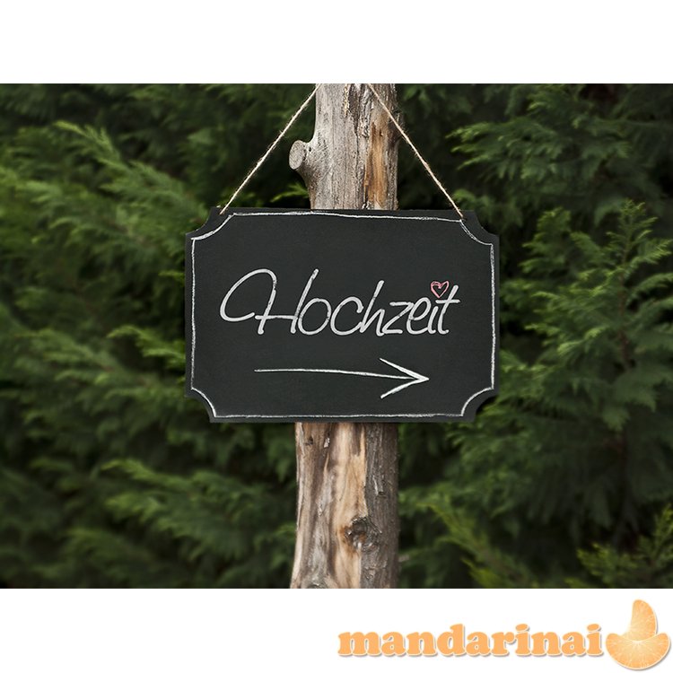 Hanging chalkboard sign, black