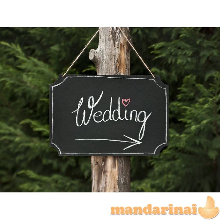 Hanging chalkboard sign, black