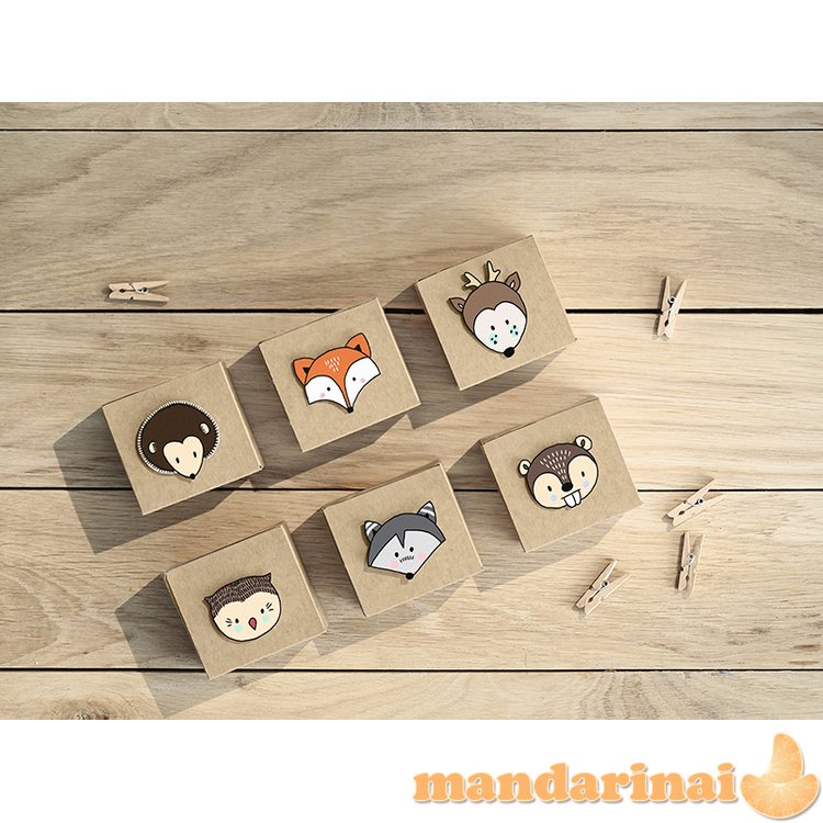 Wooden pegs, natural wood (1 pkt / 20 pc.)