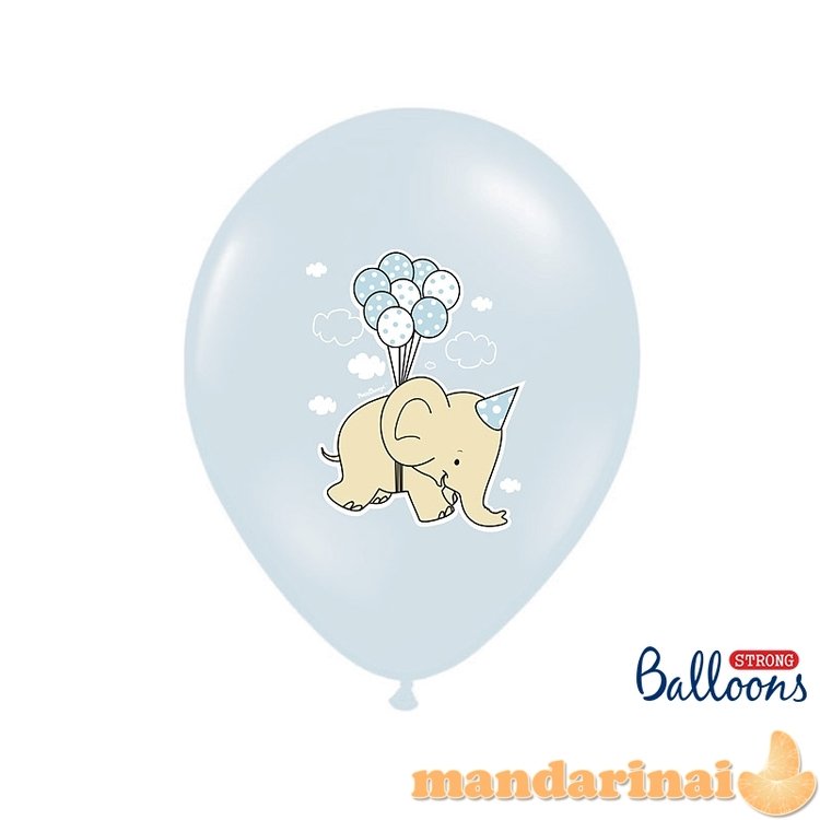 Balloons 30cm, Elephant, Pastel Baby Blue Mix (1 pkt / 50 pc.)