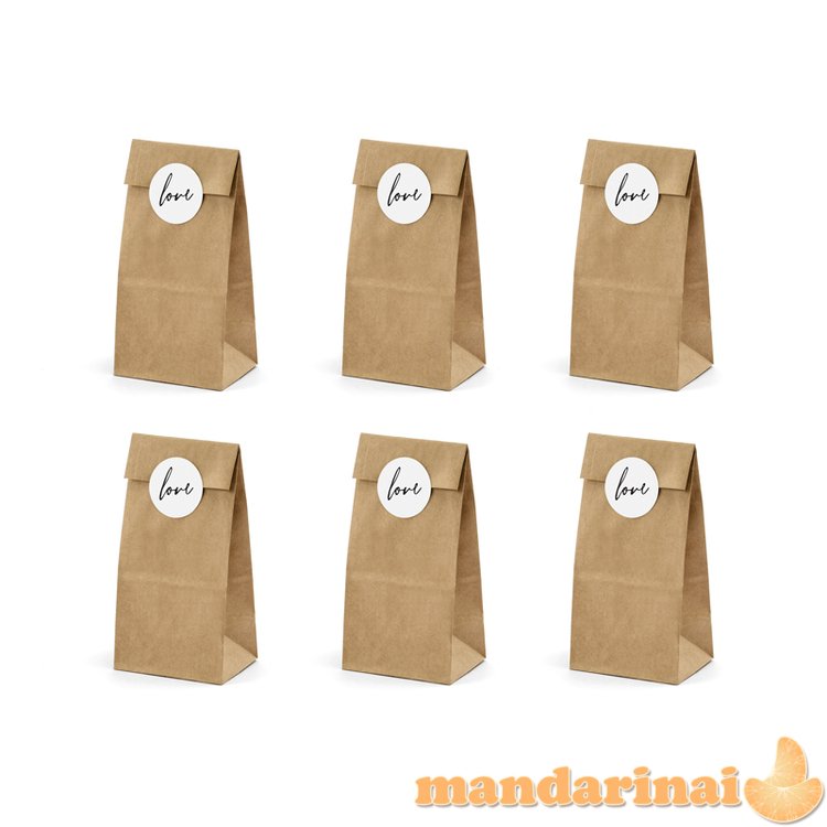 Treat bags, kraft (1 pkt / 6 pc.)