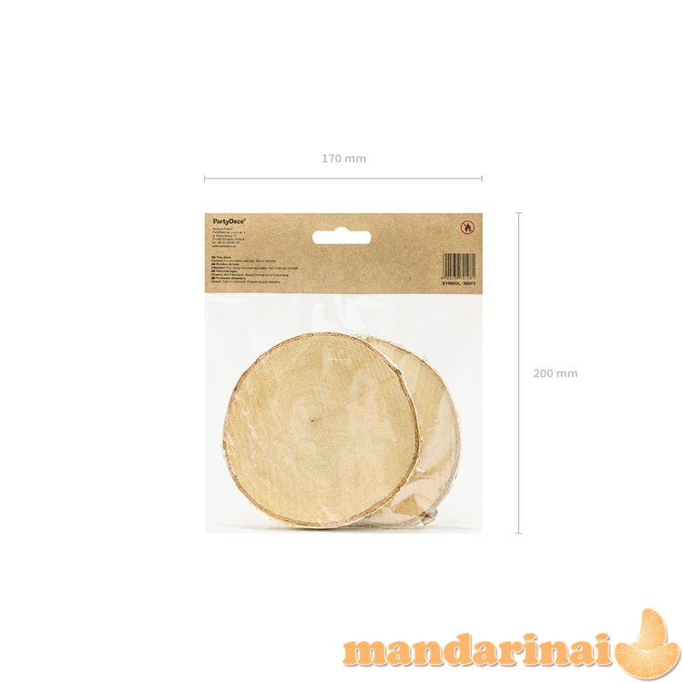 Tree slices, diameter 10-12 cm (1 pkt / 2 pc.)