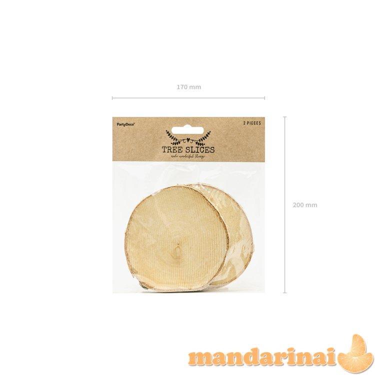 Tree slices, diameter 10-12 cm (1 pkt / 2 pc.)