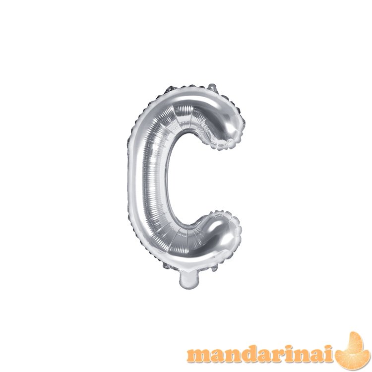 Foil Balloon Letter C , 35cm, silver