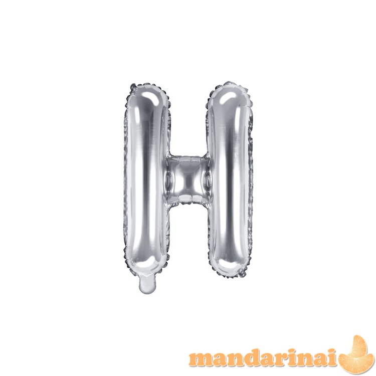 Foil Balloon Letter H , 35cm, silver