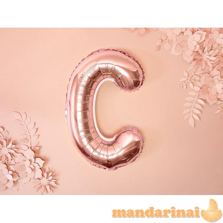 Foil Balloon Letter C , 35cm, rose gold