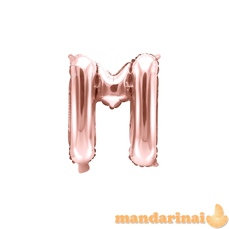 Foil Balloon Letter M , 35cm, rose gold