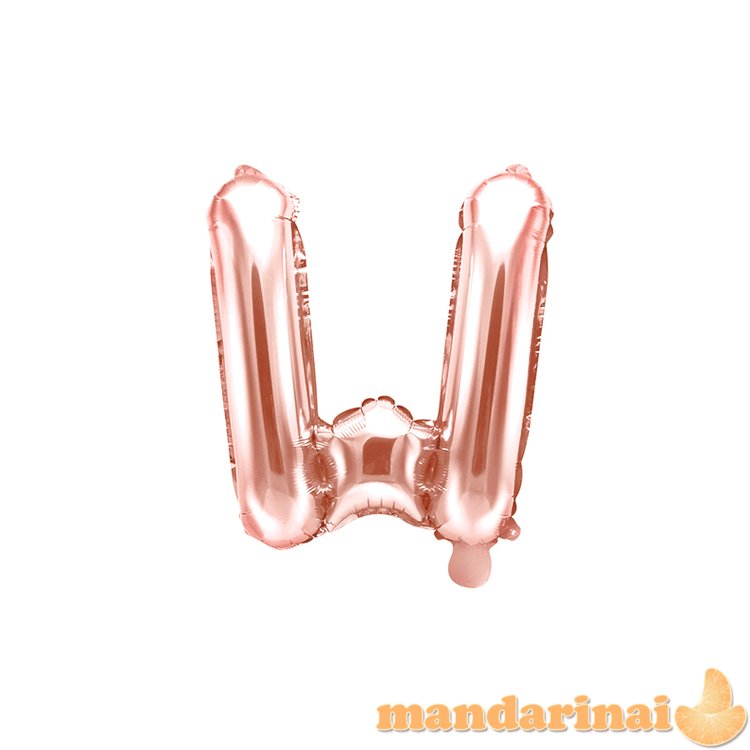 Foil Balloon Letter W , 35cm, rose gold