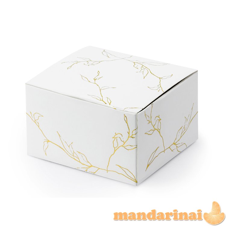 Boxes Branches, white, 6x3.5x5.5cm (1 pkt / 10 pc.)