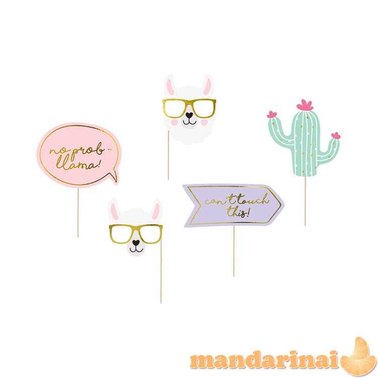 Photo props Llama, mix (1 pkt / 5 pc.)