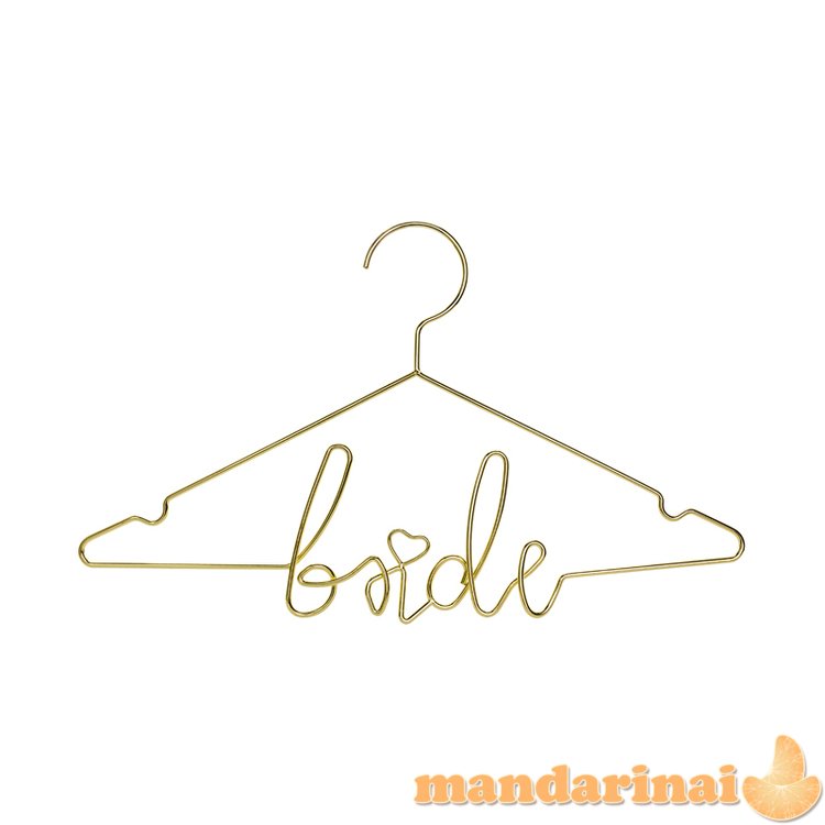 Metal hanger Bride, gold, 45x27cm