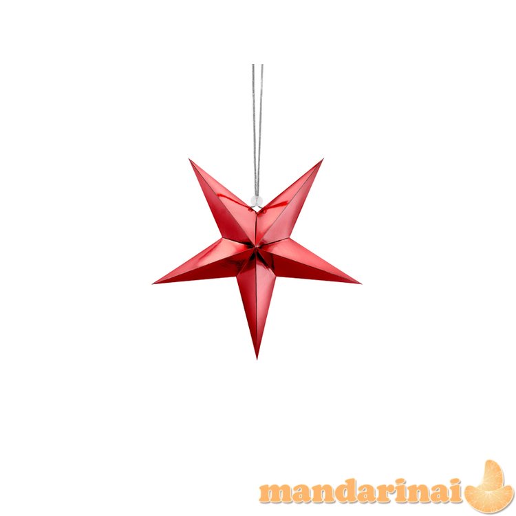 Paper star, 30cm, red