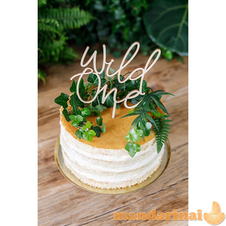 Wooden topper Wild One, 22cm