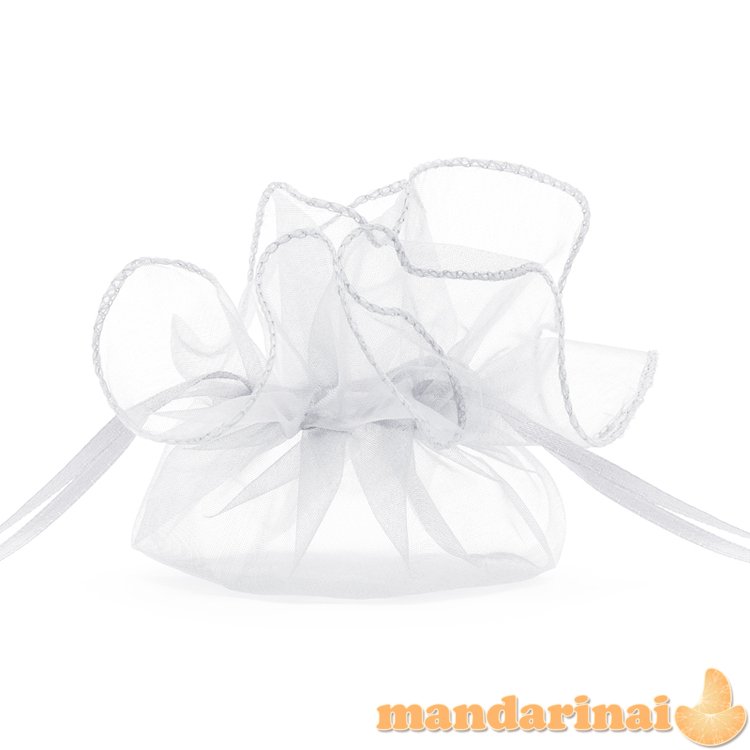 Organza pouches, white, 25cm (1 pkt / 10 pc.)