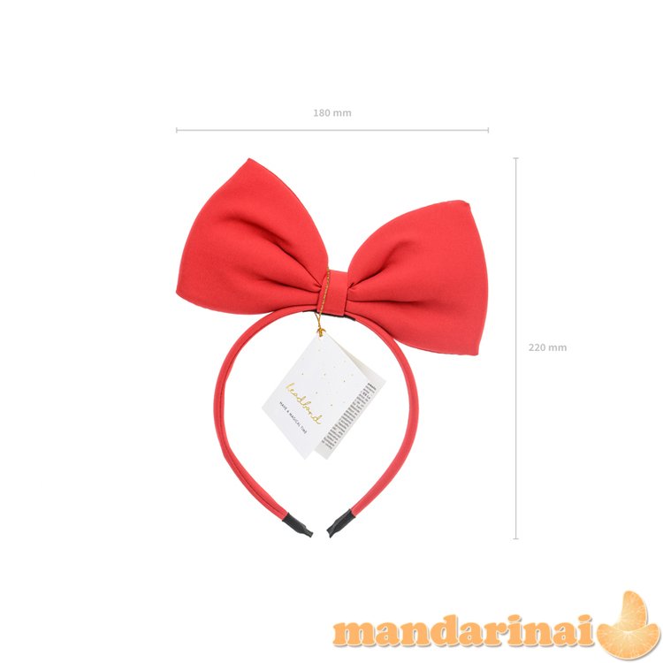 Headband Bow, red, 18x21cm