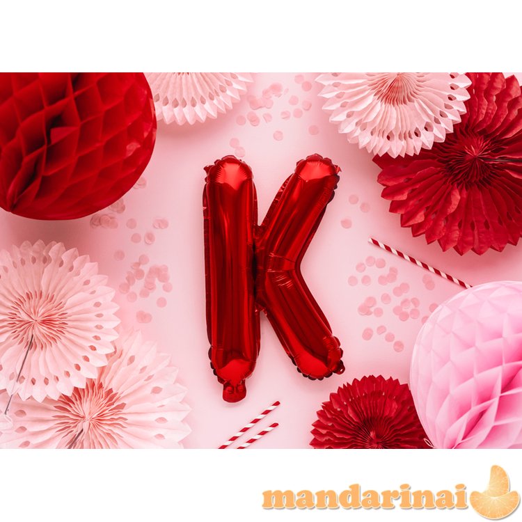 Foil Balloon Letter K , 35cm, red