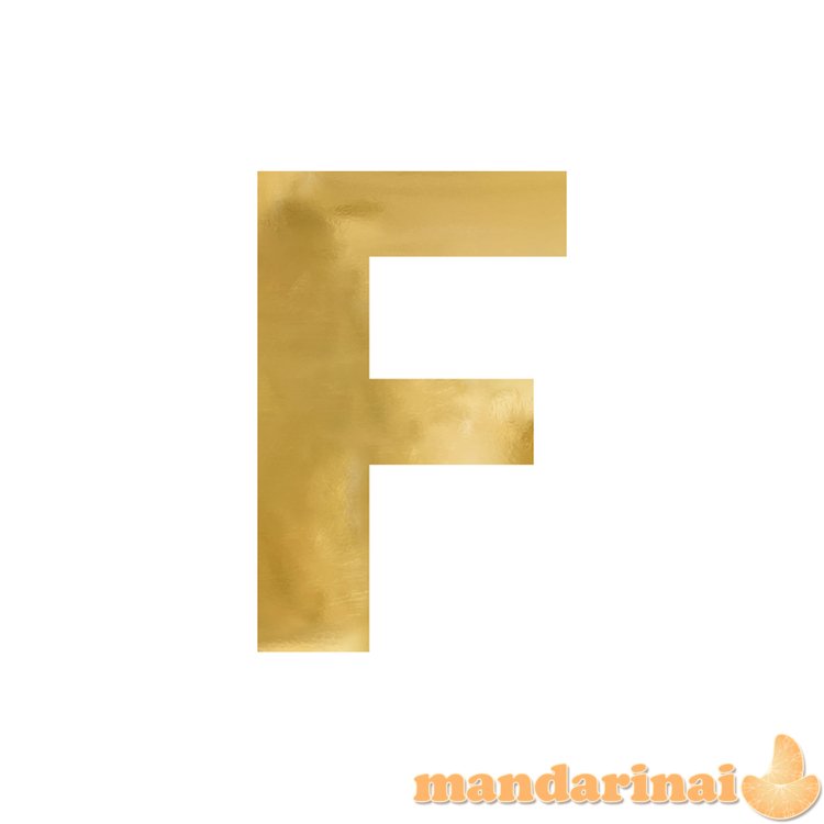 Mirror letter F , gold, 40x60 cm