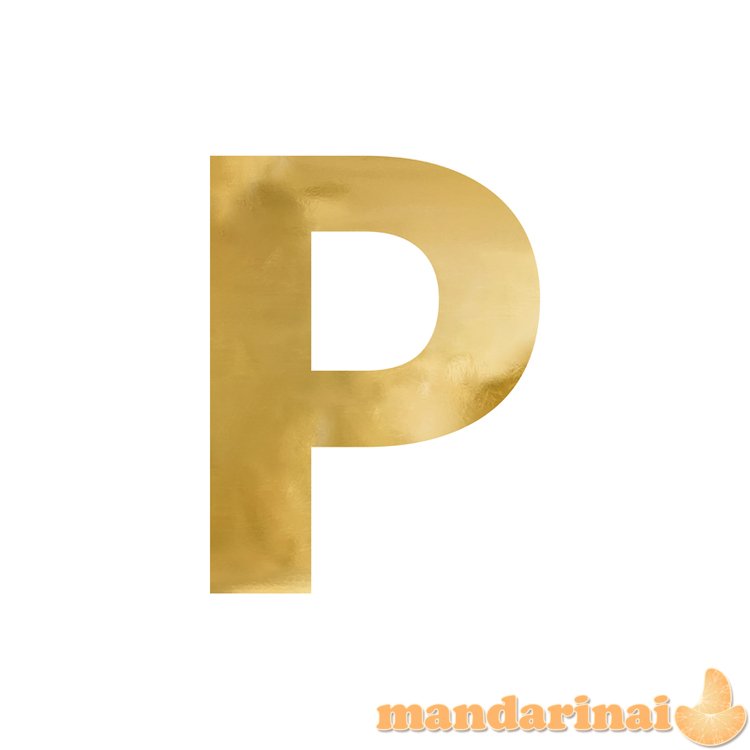 Mirror letter P , gold, 45x60 cm