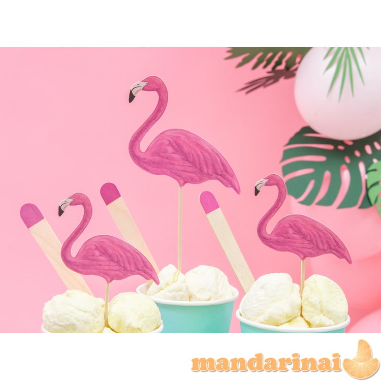 Toppers Aloha - Flamingos, 15-23.5cm (1 pkt / 6 pc.)