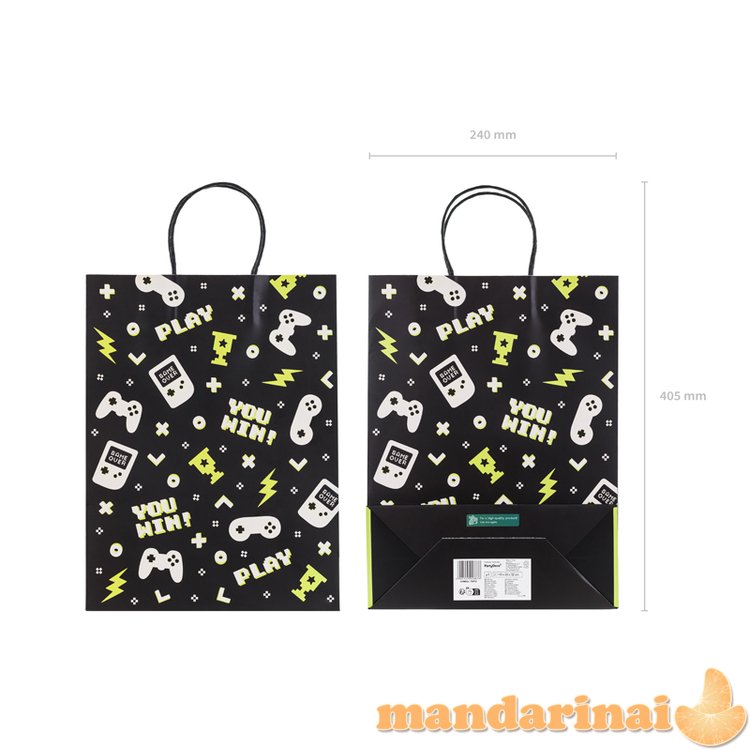 Gift bag Gamepads, 10x24x32 cm, mix