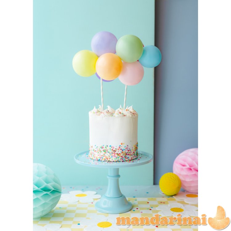 Balloon cake topper rainbow, mix, 29 cm