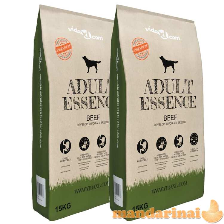 Sausas maistas šunims, adult essence beef, 2vnt., 30kg