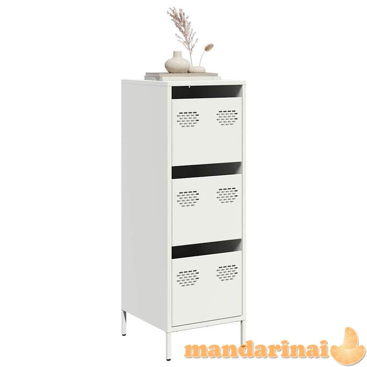 Highboard white 39x35x103,5 cm plienas