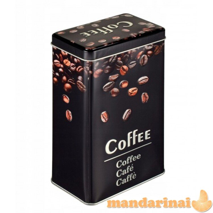 Dėžutė met. stačiakampė 16*9.5*6cm 800ml Coffe