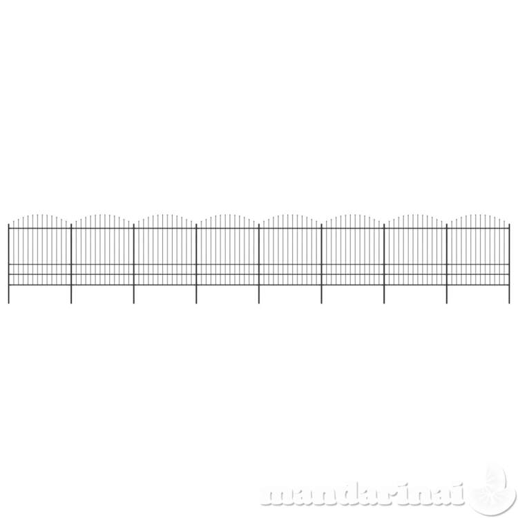 Sodo tvora su iečių viršug., juoda, (1,75-2)x13,6m, plienas