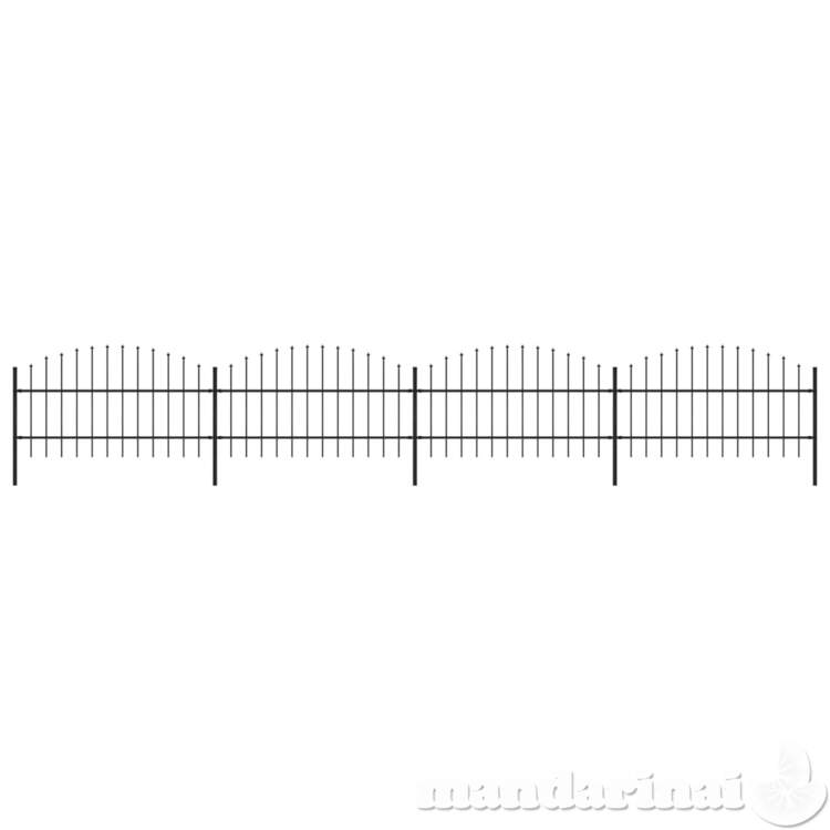 Sodo tvora su iečių viršug., juoda, (0,75-1)x6,8m, plienas