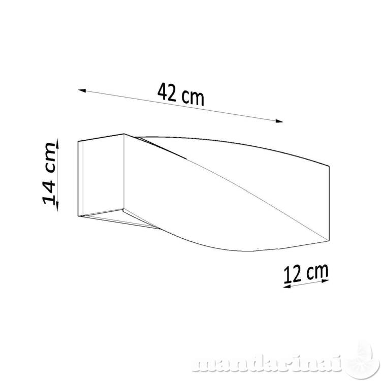 Sieninis šviestuvas keramika sigma pilka