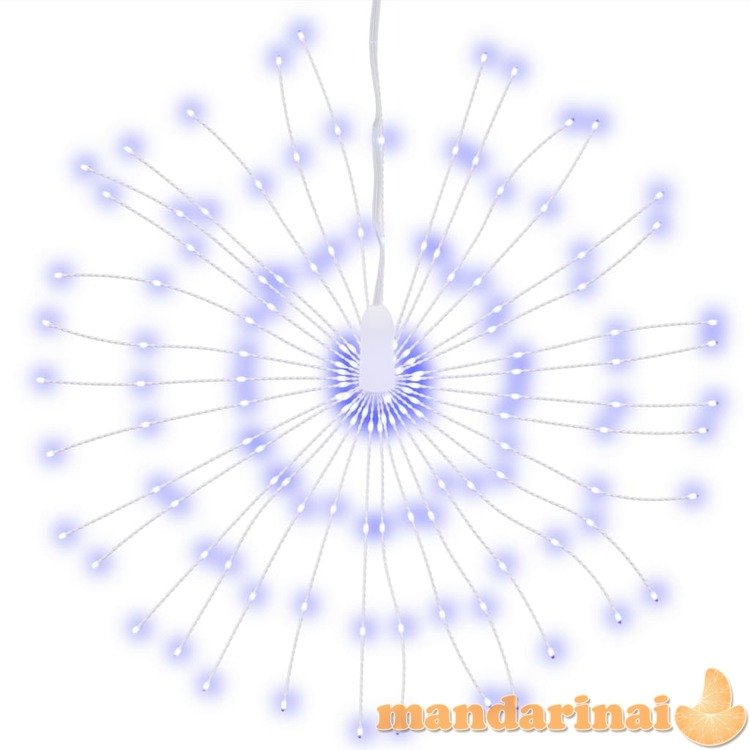 Kalėdinis šviestuvas fejerverkas, 140 mėlynų led lempučių, 17cm