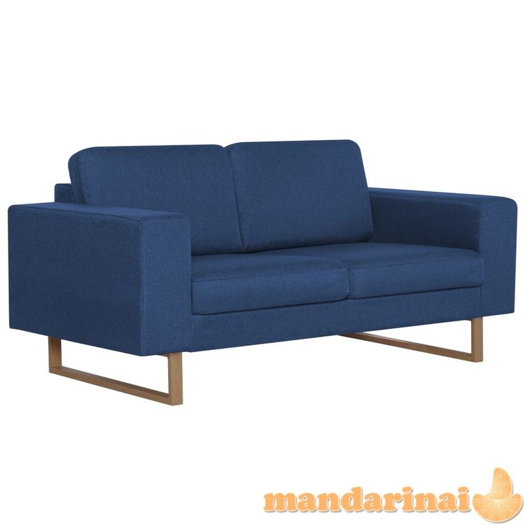 Dvivietė sofa, mėlyna, audinys