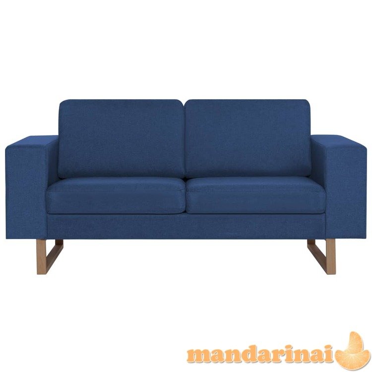 Dvivietė sofa, mėlyna, audinys