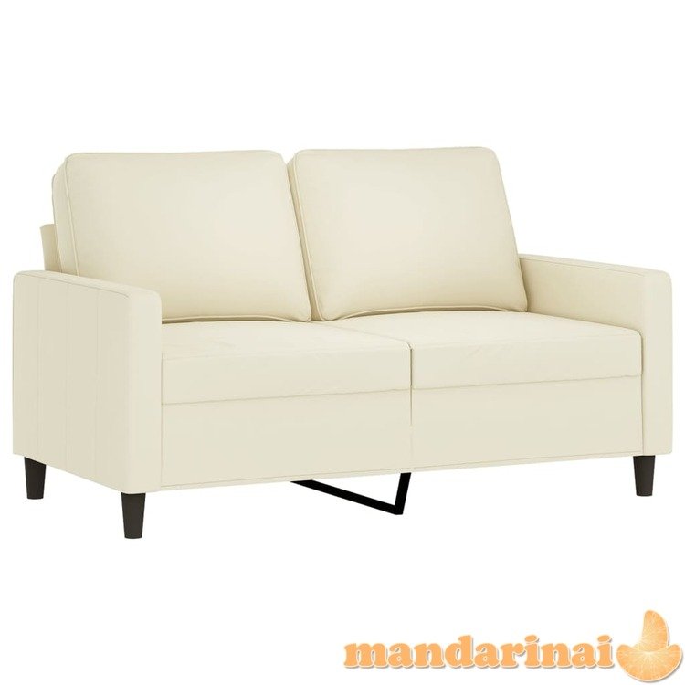 Dvivietė sofa, kreminės spalvos, 120cm, aksomas