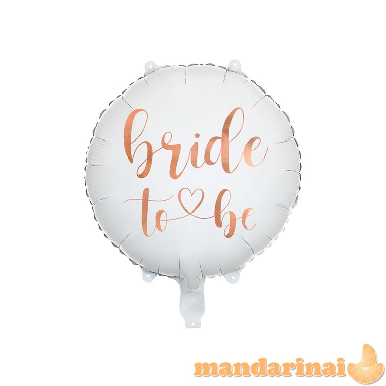 Foil balloon Bride to be 45cm, white