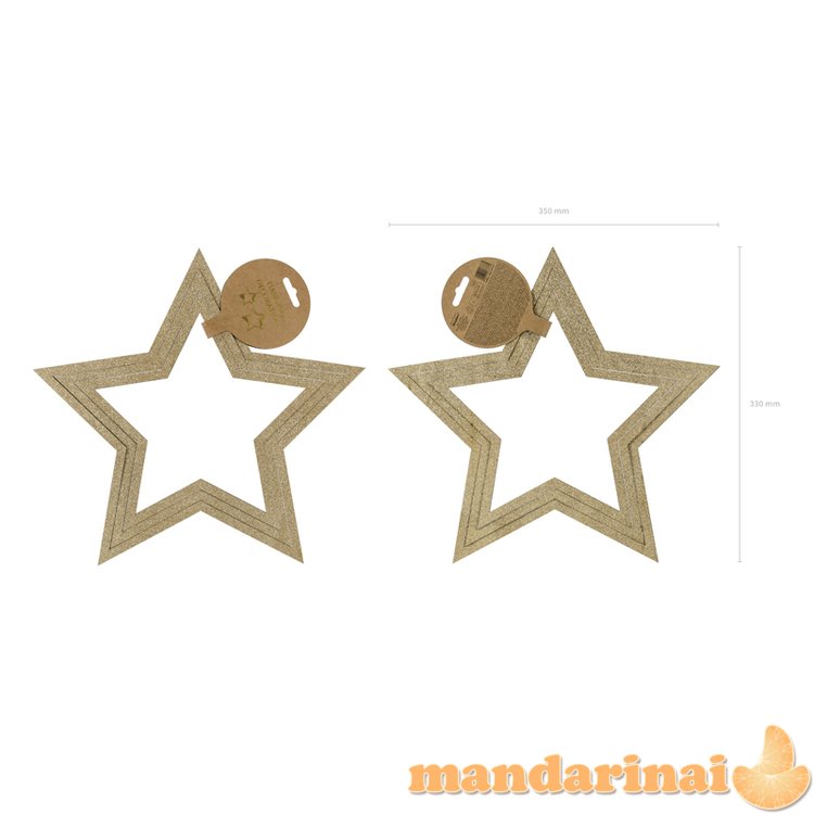 Hanging decorations Stars, mix (1 pkt / 3 pc.)