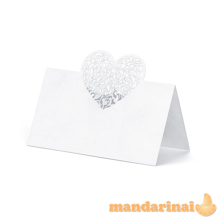 Place Cards Heart, 9 x 6.5cm (1 pkt / 10 pc.)