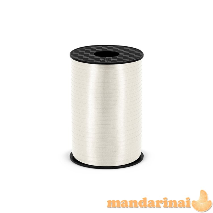 Plastic ribbon, white, 5mm/225m