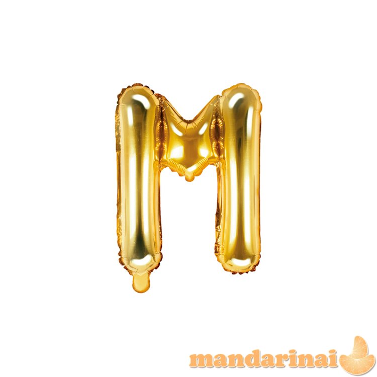 Foil Balloon Letter   M  , 35cm, gold