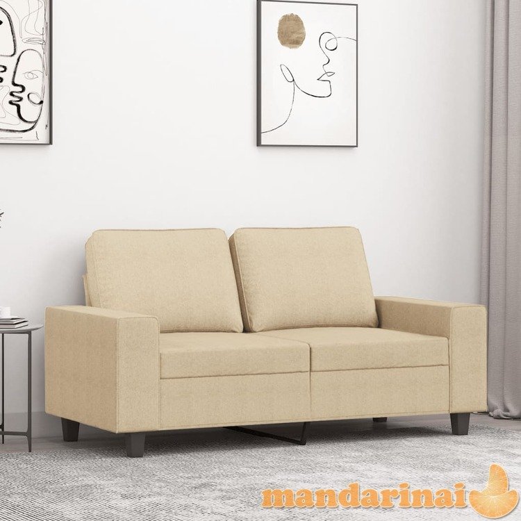 Dvivietė sofa, kreminės spalvos, 120cm, audinys